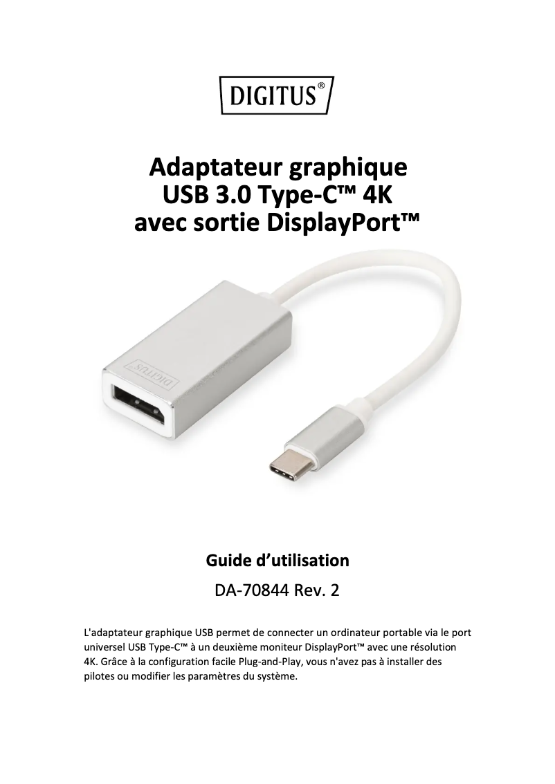 Page n°1 - Manuel utilisateur Digitus DA-70844