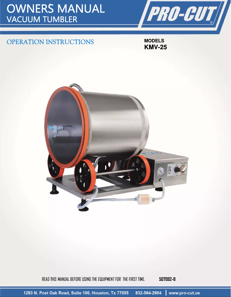 Page 1 de la notice Manuel utilisateur Pro-Cut KMV-25