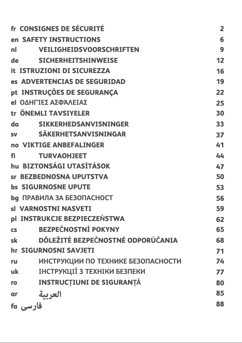 Image de la première page du manuel de l'appareil Easy Fry & Grill XXL EY801D
