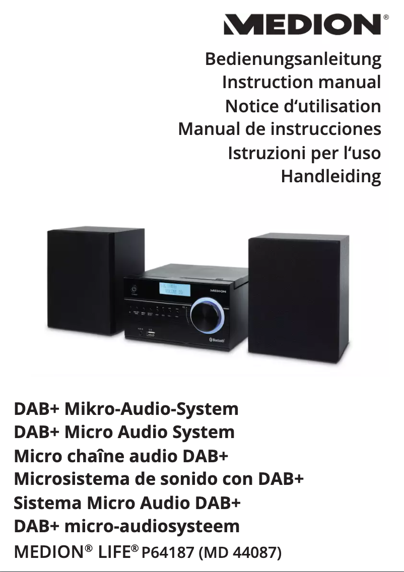 Page 1 de la notice Manuel utilisateur Medion LIFE P64187 (MD 44087)