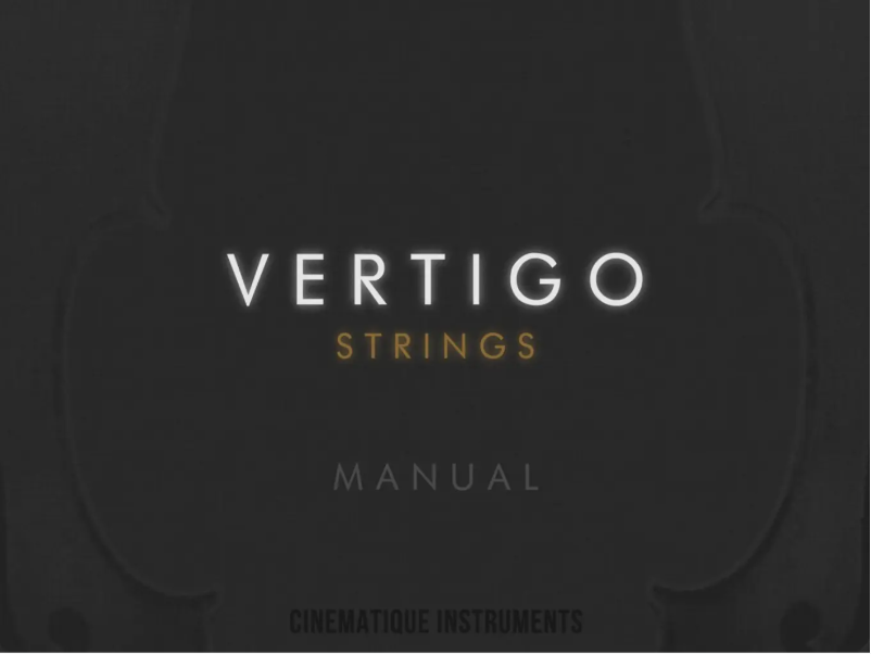 Page n°1 - Manuel utilisateur Steinberg Vertigo Strings