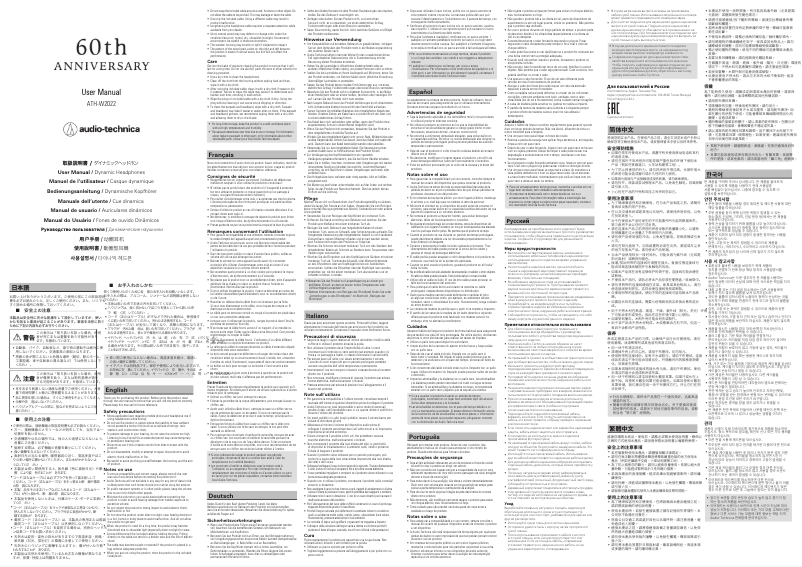 Image de la première page du manuel de l'appareil ATH-W2022