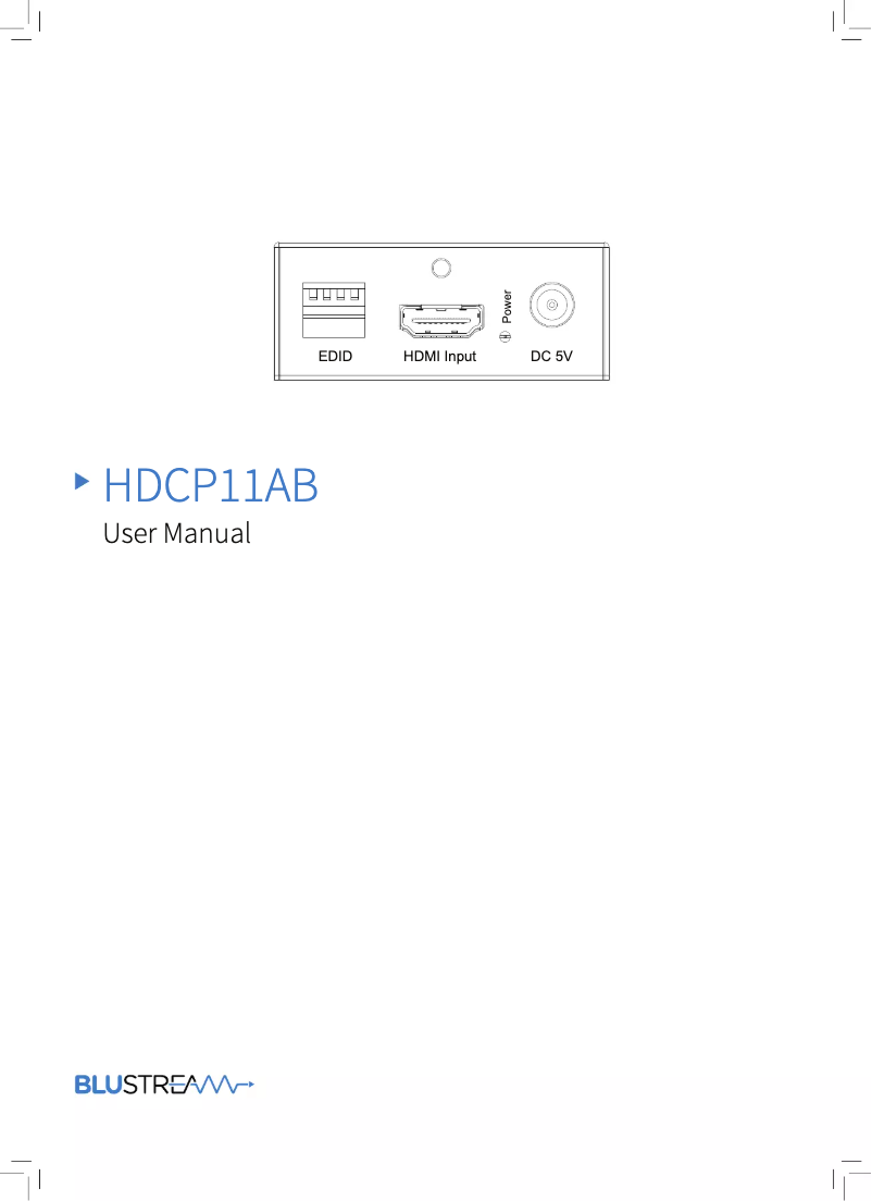 Image de la première page du manuel de l'appareil HDCP11AB