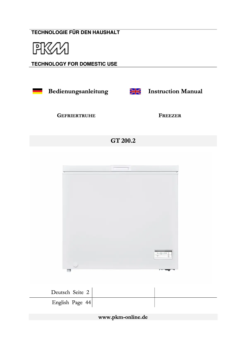 Page n°1 - Manuel utilisateur PKM GT 200.2