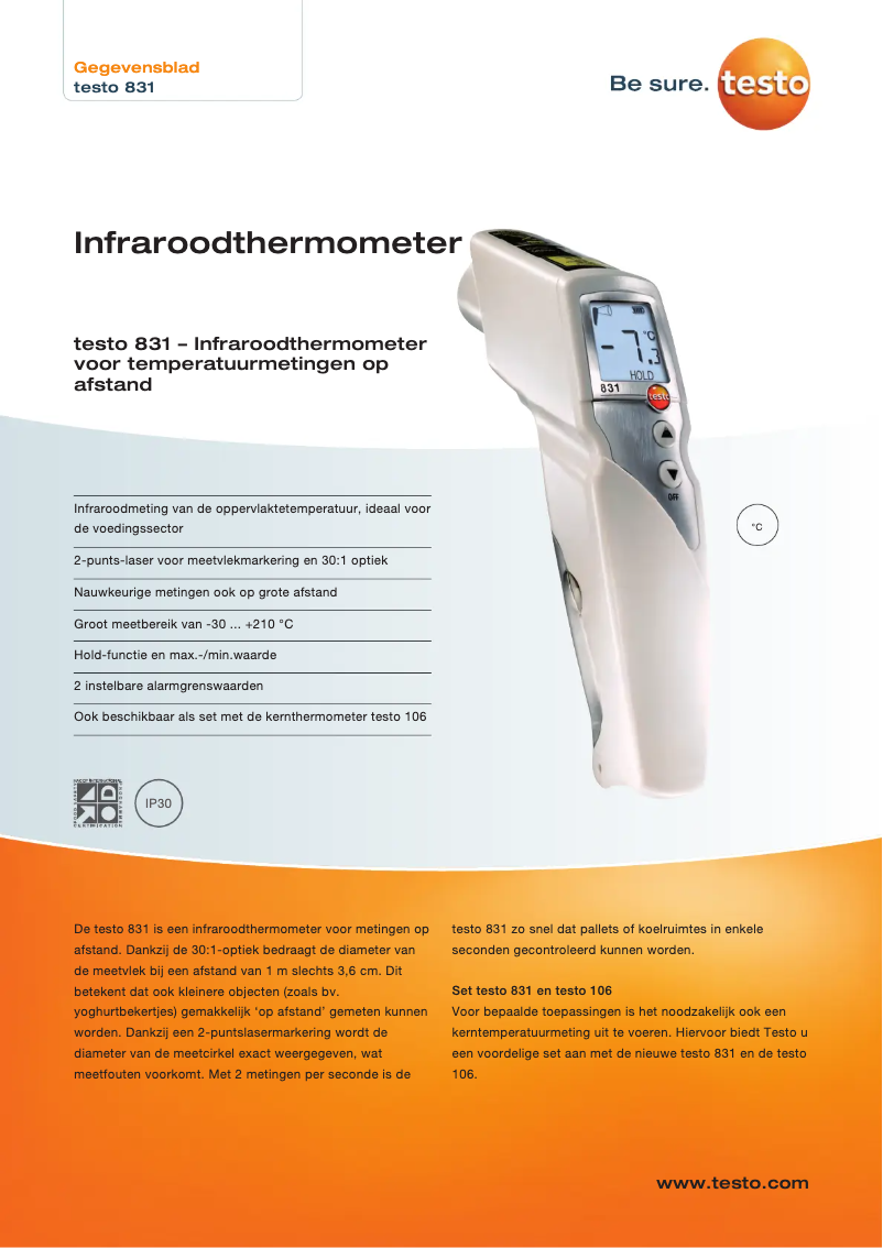 Page n°1 - Brochure Testo 831