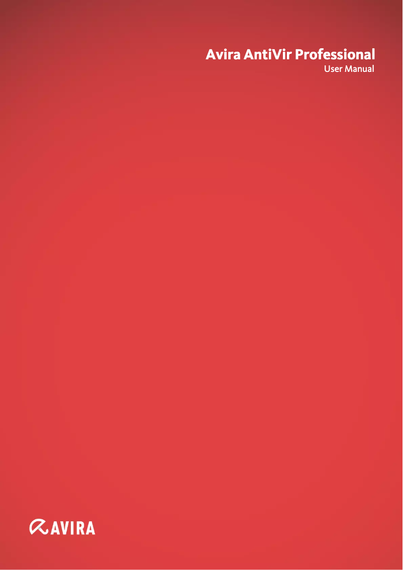 Page n°1 - Manuel utilisateur Avira AntiVir Professional