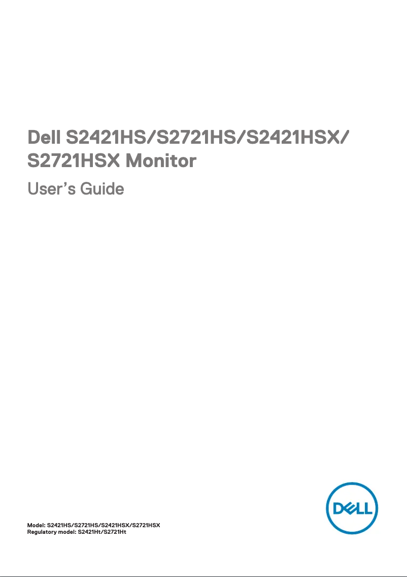 Page n°1 - Manuel utilisateur Dell S2421HSX