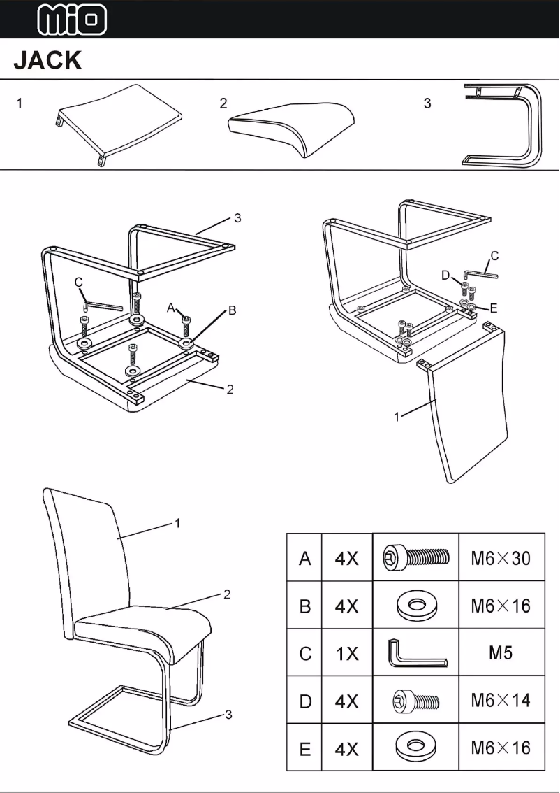 Page 1 de la notice Manuel utilisateur Mio Jack