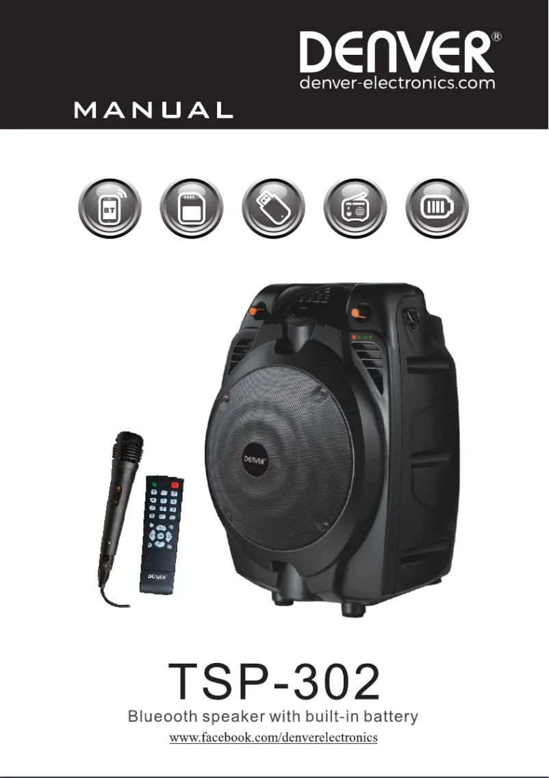 Page 1 de la notice Manuel utilisateur Denver TSP-302