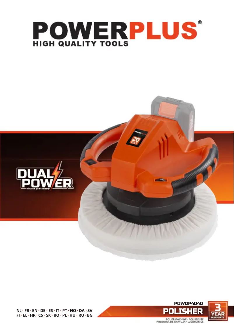 Page 1 de la notice Manuel utilisateur PowerPlus POWDP4040