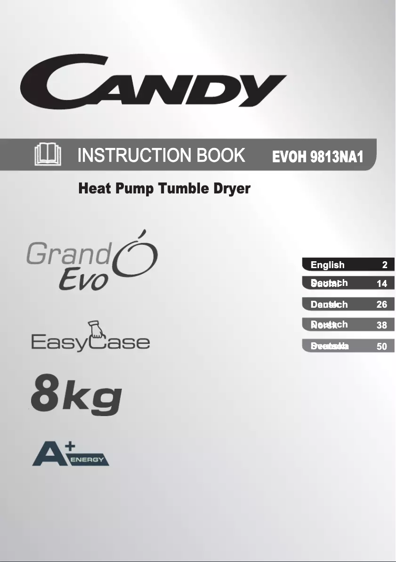 Page 1 de la notice Manuel utilisateur Candy EVOH 9813NA1