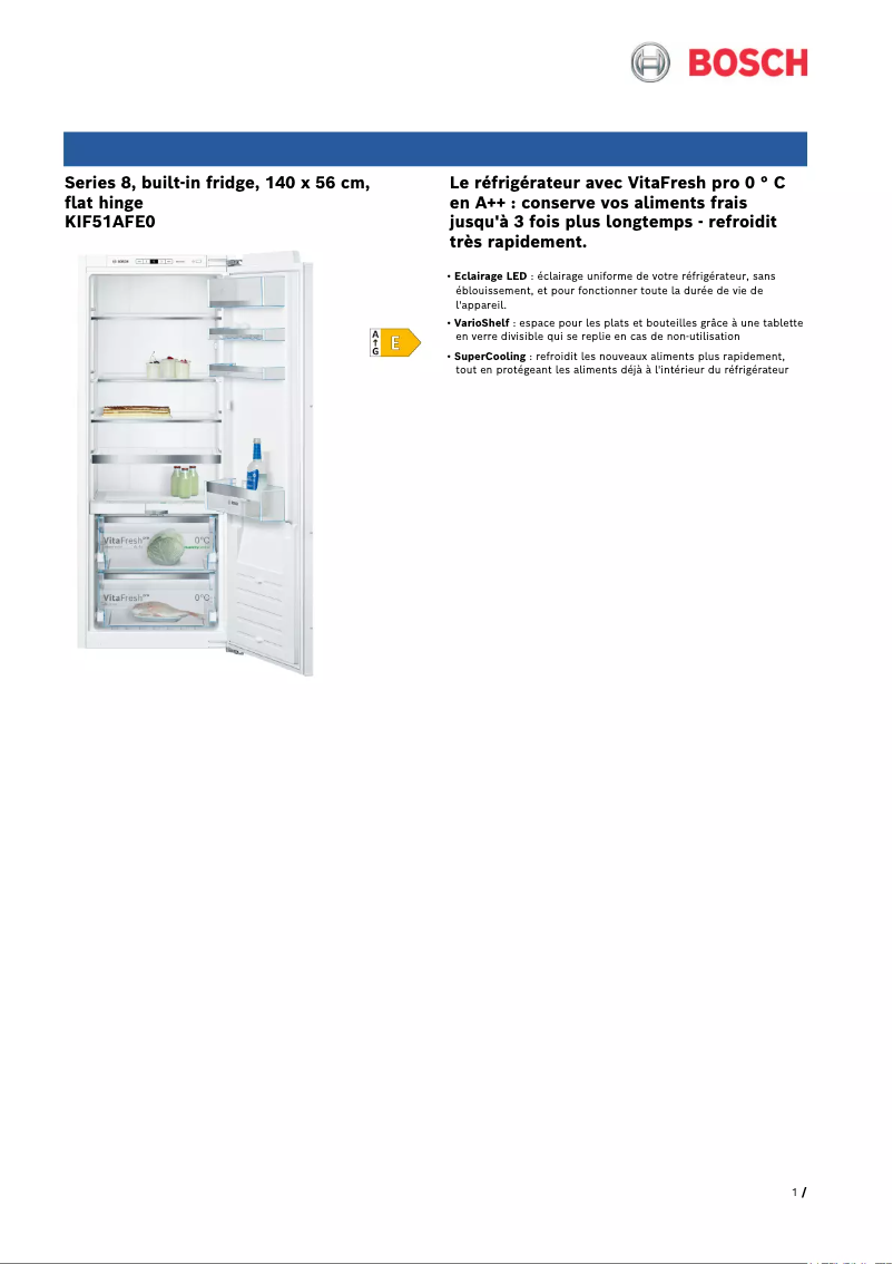 Image de la première page du manuel de l'appareil KIF51AFE0