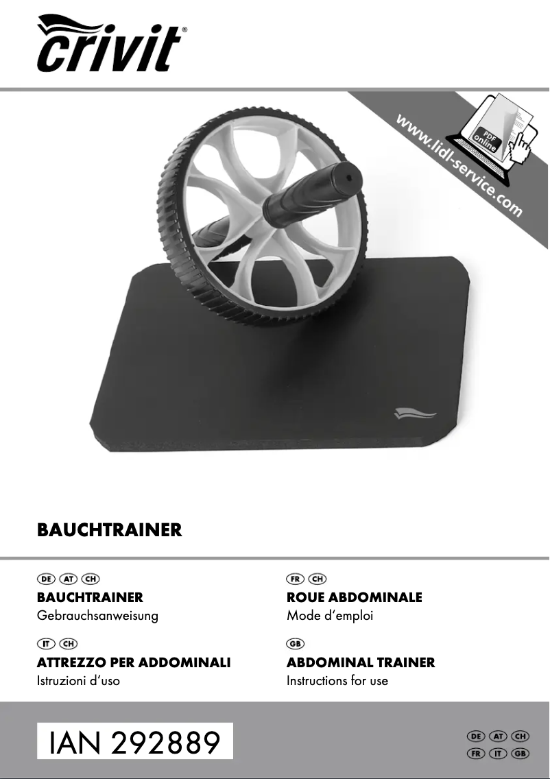 Page n°1 - Manuel utilisateur Crivit IAN 304189