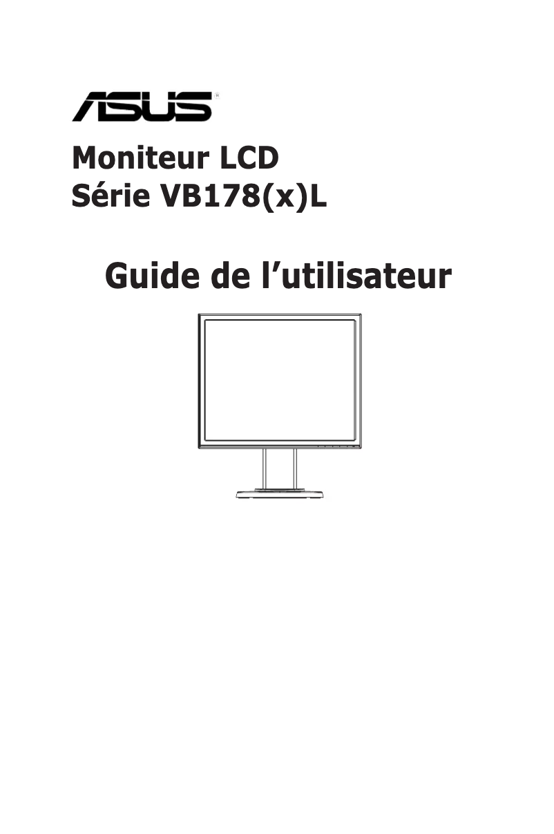 Page n°1 - Manuel utilisateur Asus VB178TL