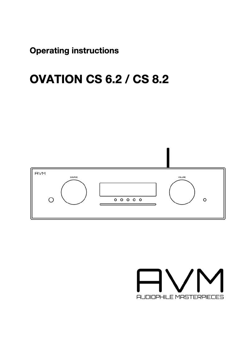 Página 1 del manual Manual de usuario AVM Ovation CS 8.2