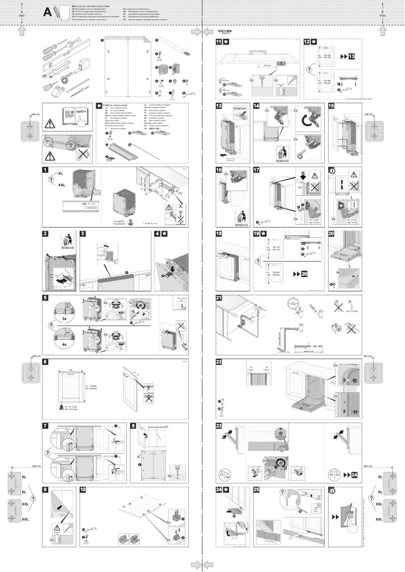 Page 1 de la notice Guide d'installation Asko DSD644B/1