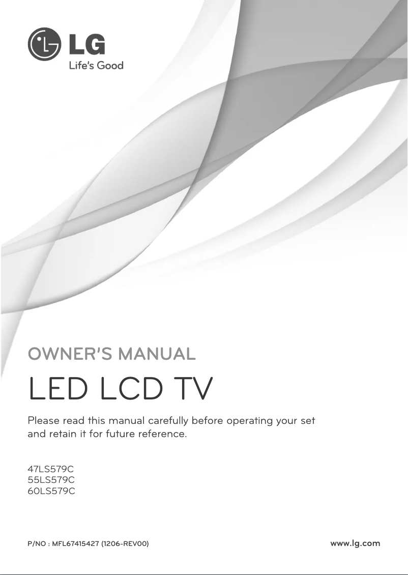 Page 1 de la notice Manuel utilisateur LG 60LS579C