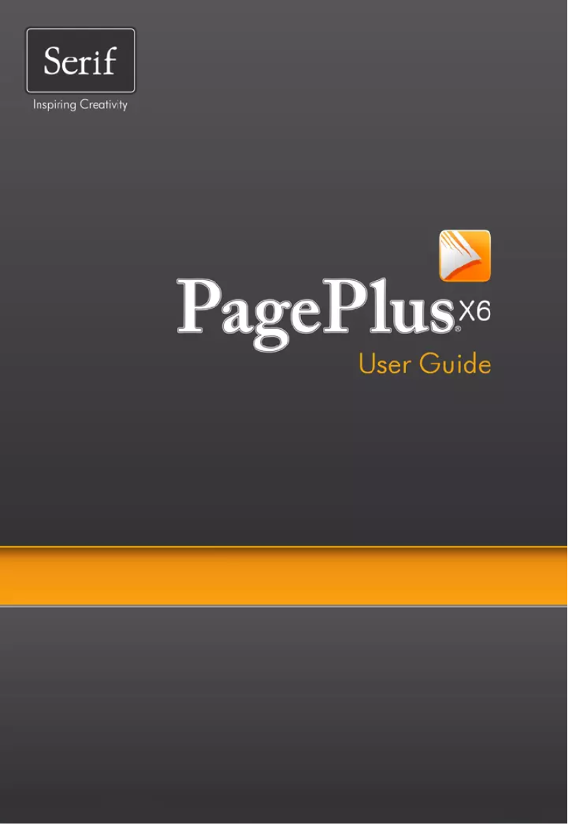 Image de la première page du manuel de l'appareil PagePlus X6