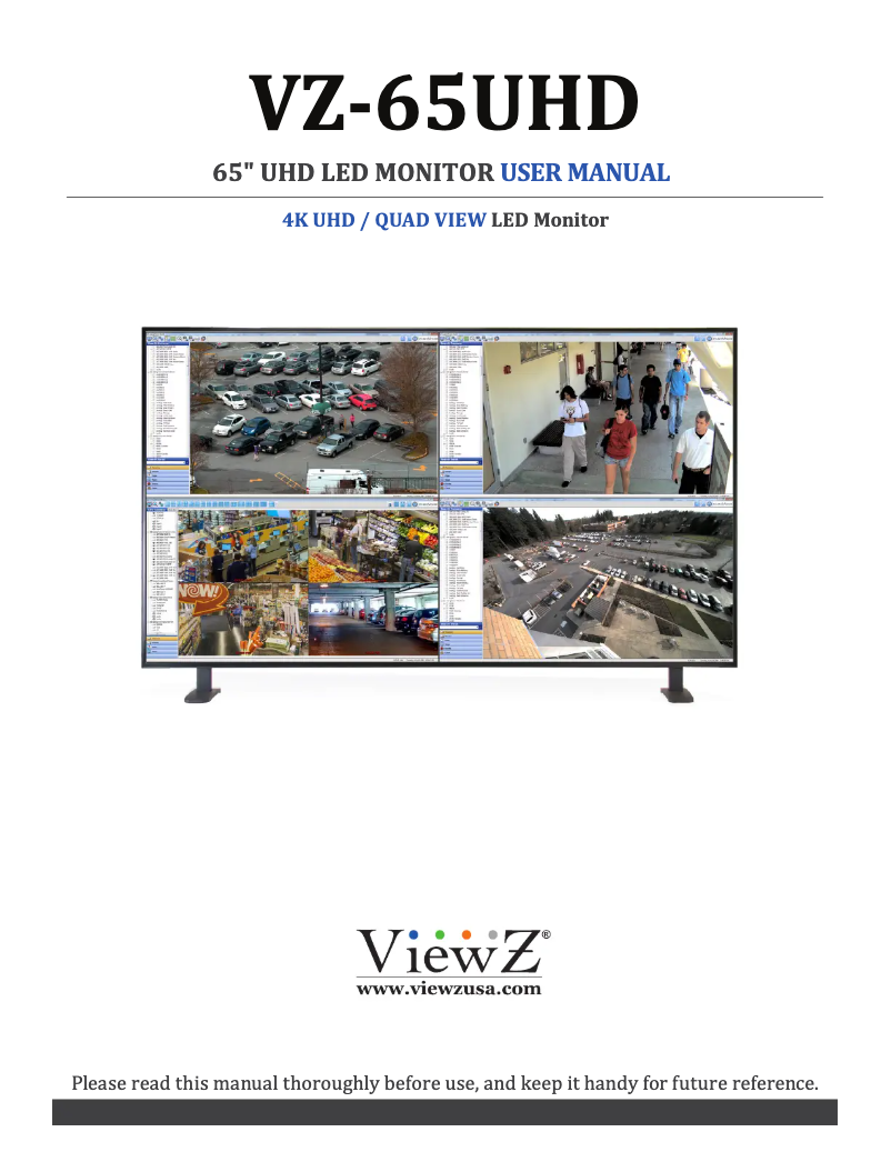 Image de la première page du manuel de l'appareil VZ-65UHD
