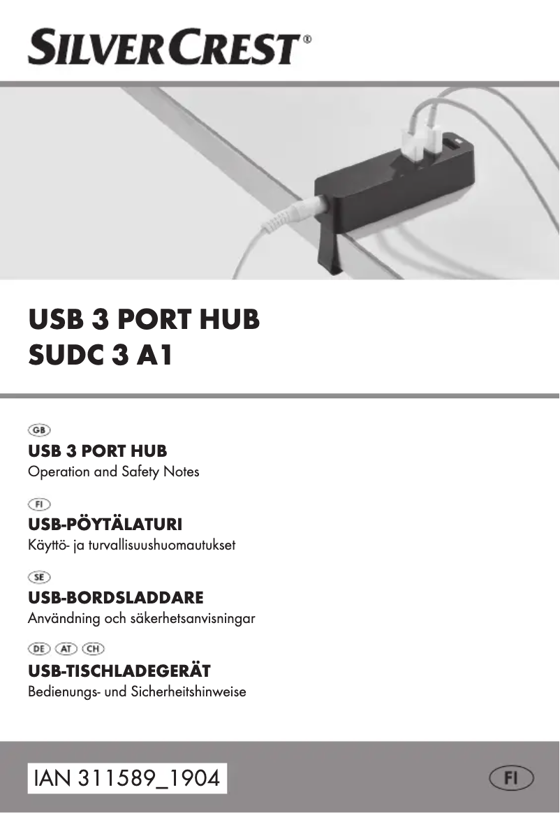 Page 1 de la notice Manuel utilisateur SilverCrest SUDC 3 A1