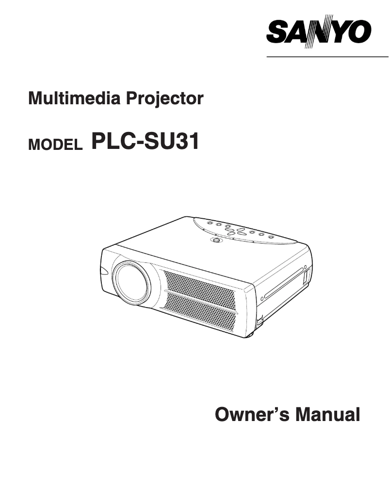 Image de la première page du manuel de l'appareil PLC-SU31