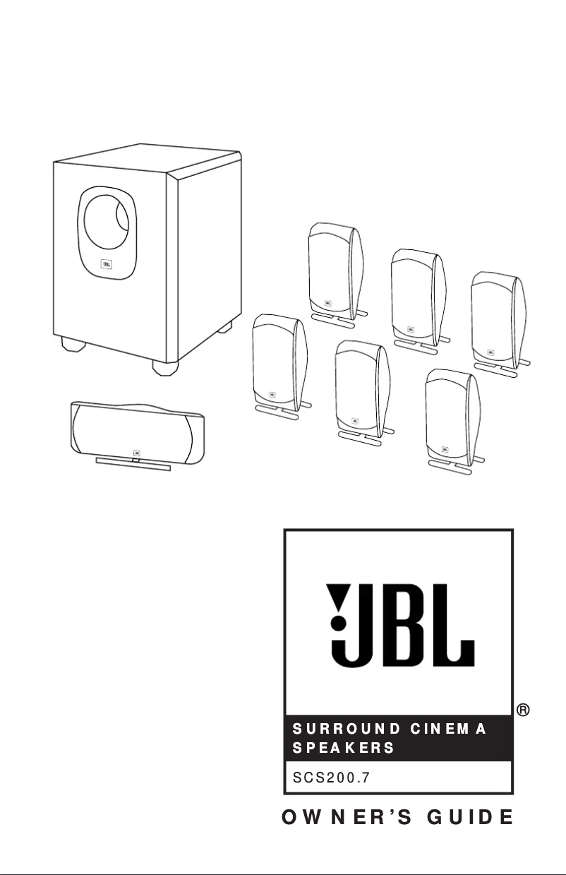 Page n°1 - Manuel utilisateur JBL SCS200.7