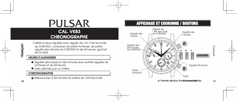 Image de la première page du manuel de l'appareil VK83