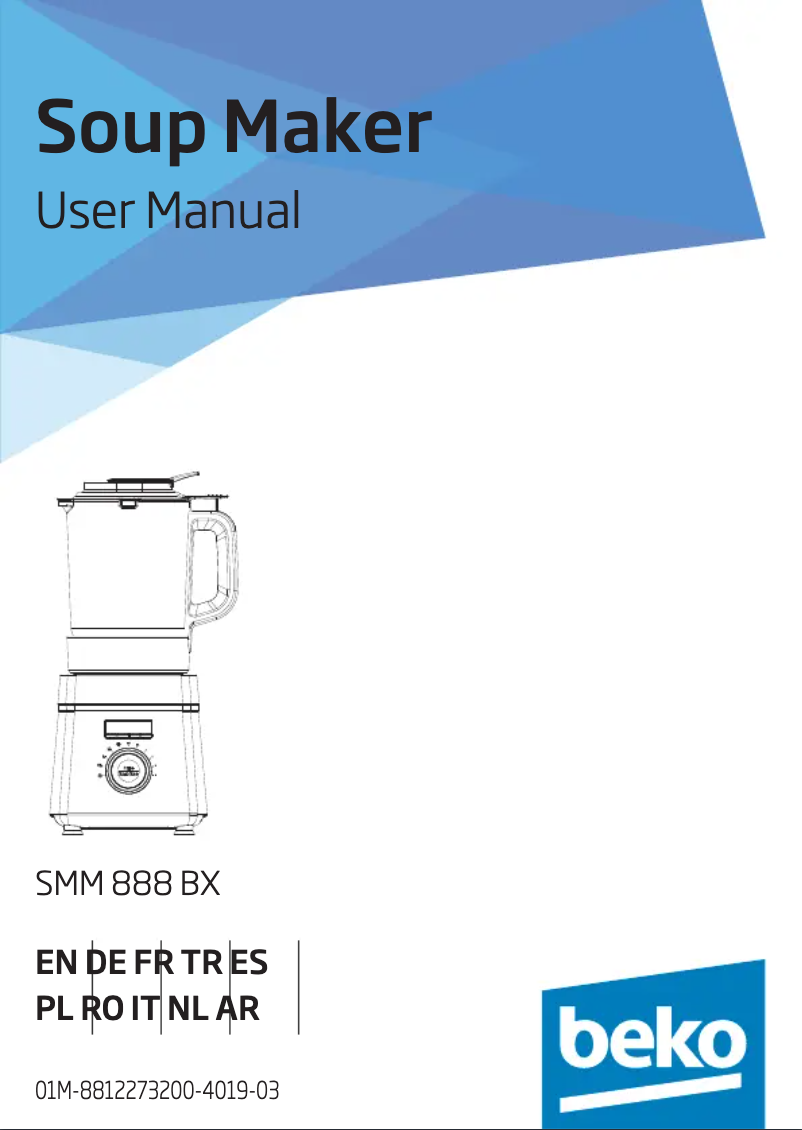 Page n°1 - Manuel utilisateur Beko SMM888BX