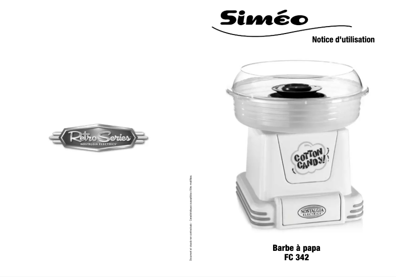 Page n°1 - Manuel utilisateur Siméo FC 342