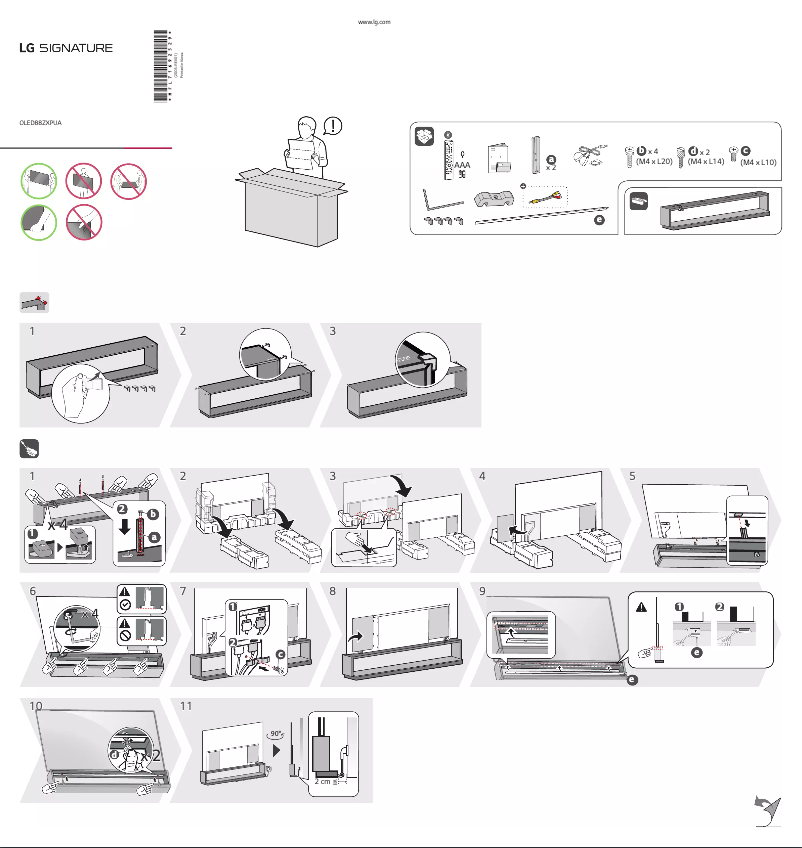 Image de la première page du manuel de l'appareil Signature ZX OLED88ZXPUA