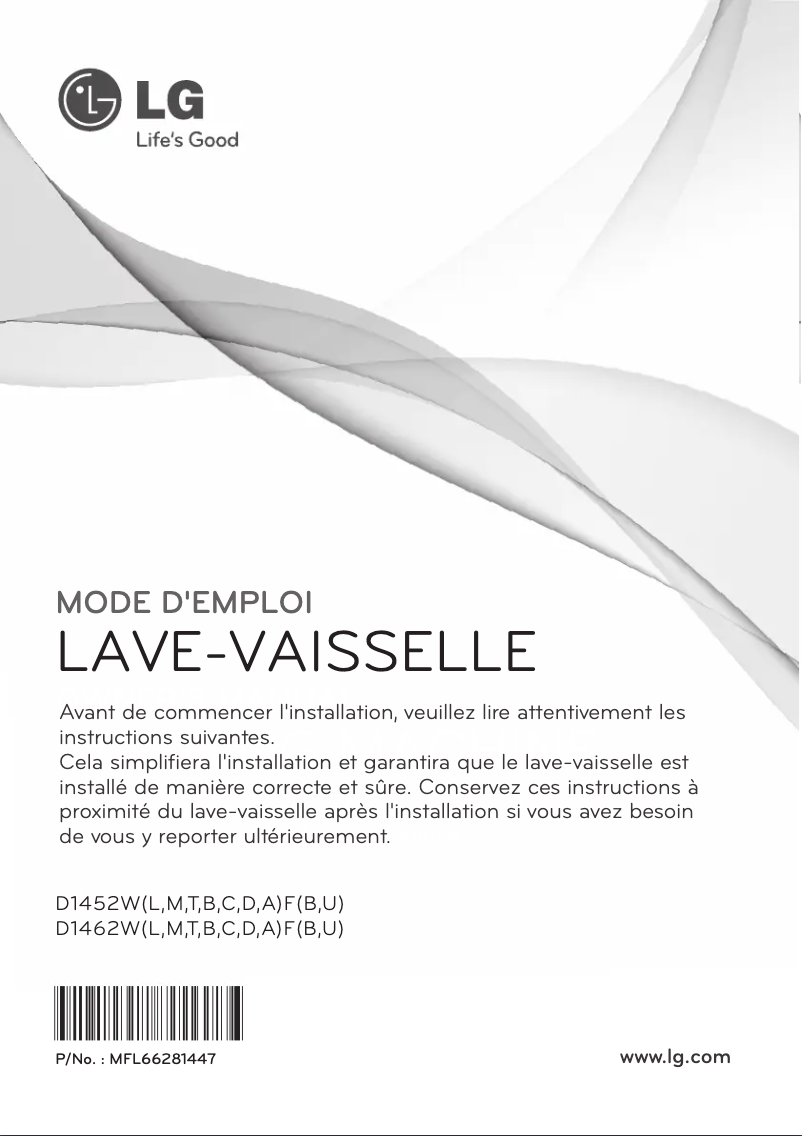 Image de la première page du manuel de l'appareil D1452MF