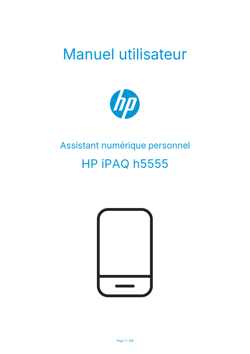 Page n°1 - Manuel utilisateur HP iPAQ h5555