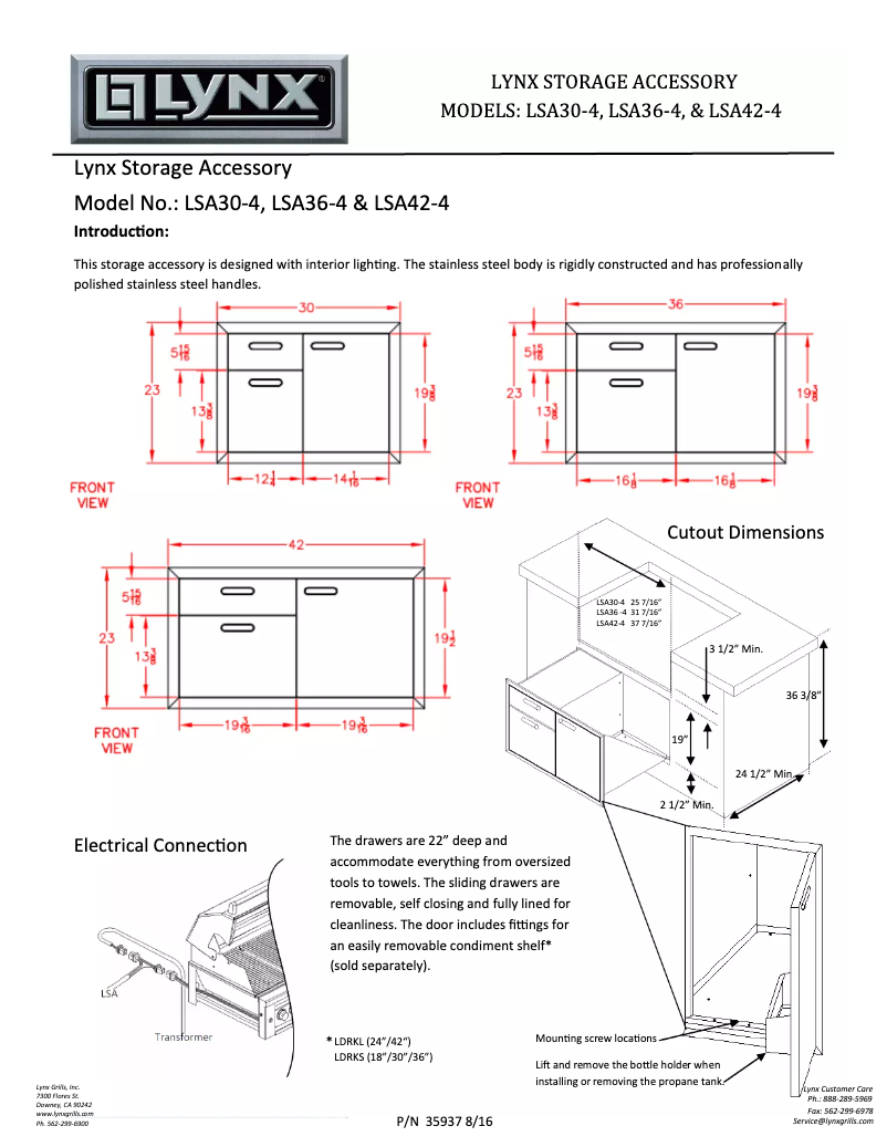 Image de la première page du manuel de l'appareil Professional LSA30