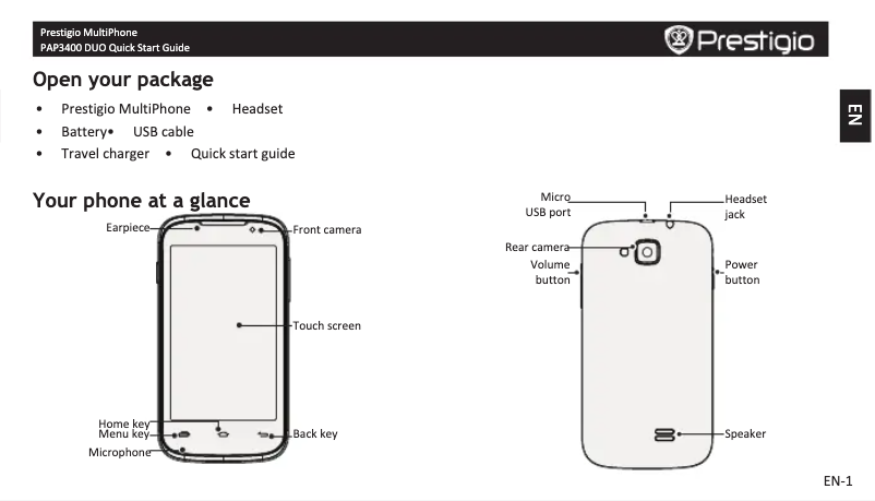 Image de la première page du manuel de l'appareil MultiPhone 3400 Duo