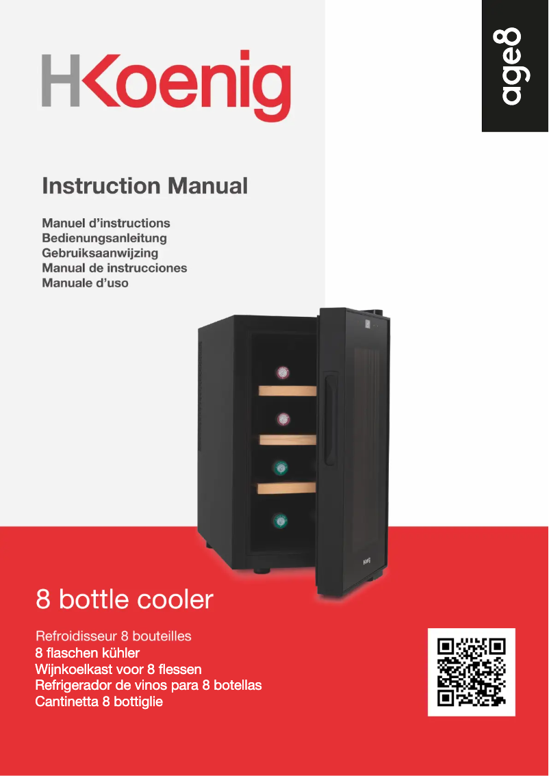 Page 1 de la notice Manuel utilisateur H.Koenig AGE8