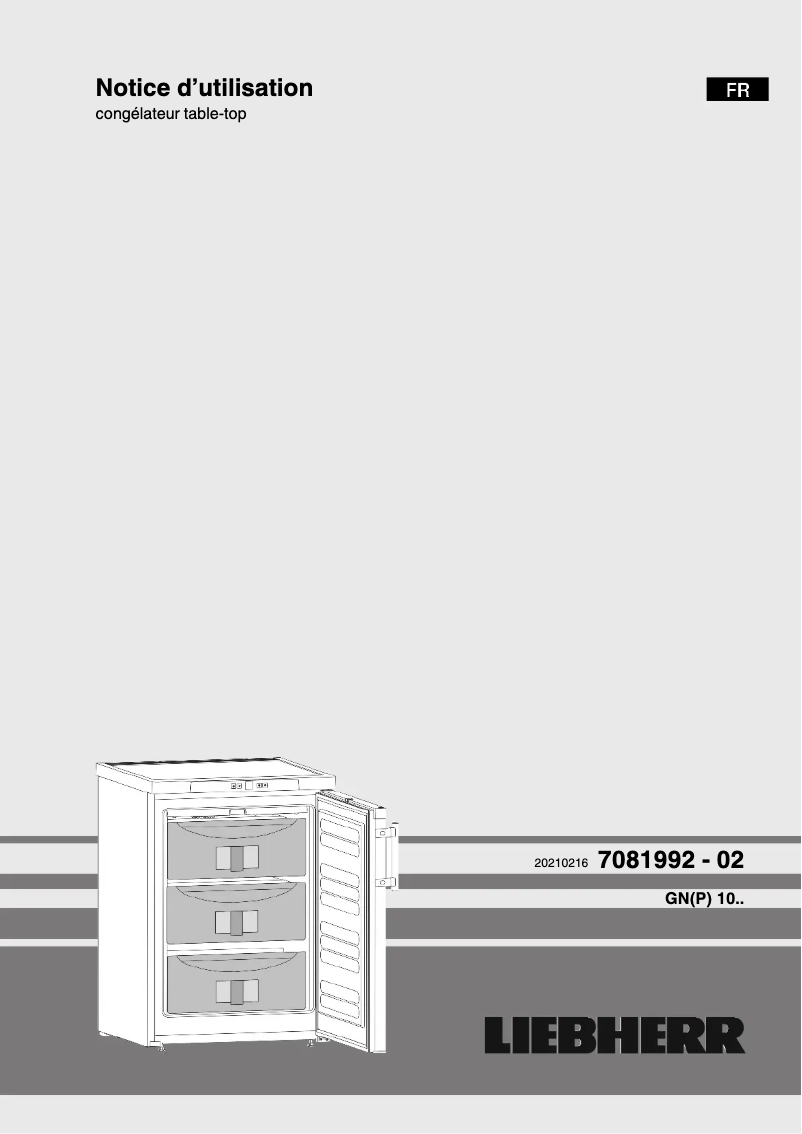 Page n°1 - Manuel utilisateur Liebherr GN 1066-21