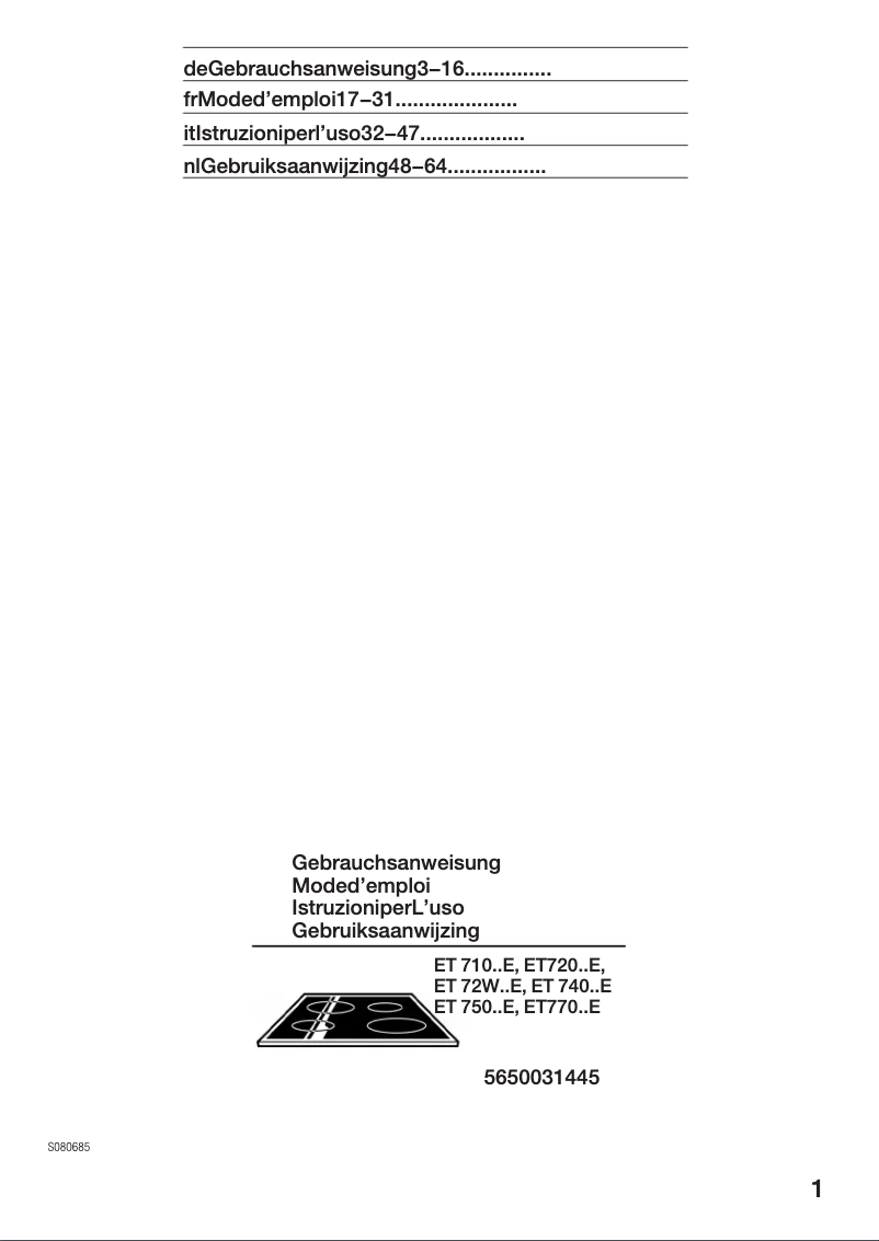 Image de la première page du manuel de l'appareil ET720501E