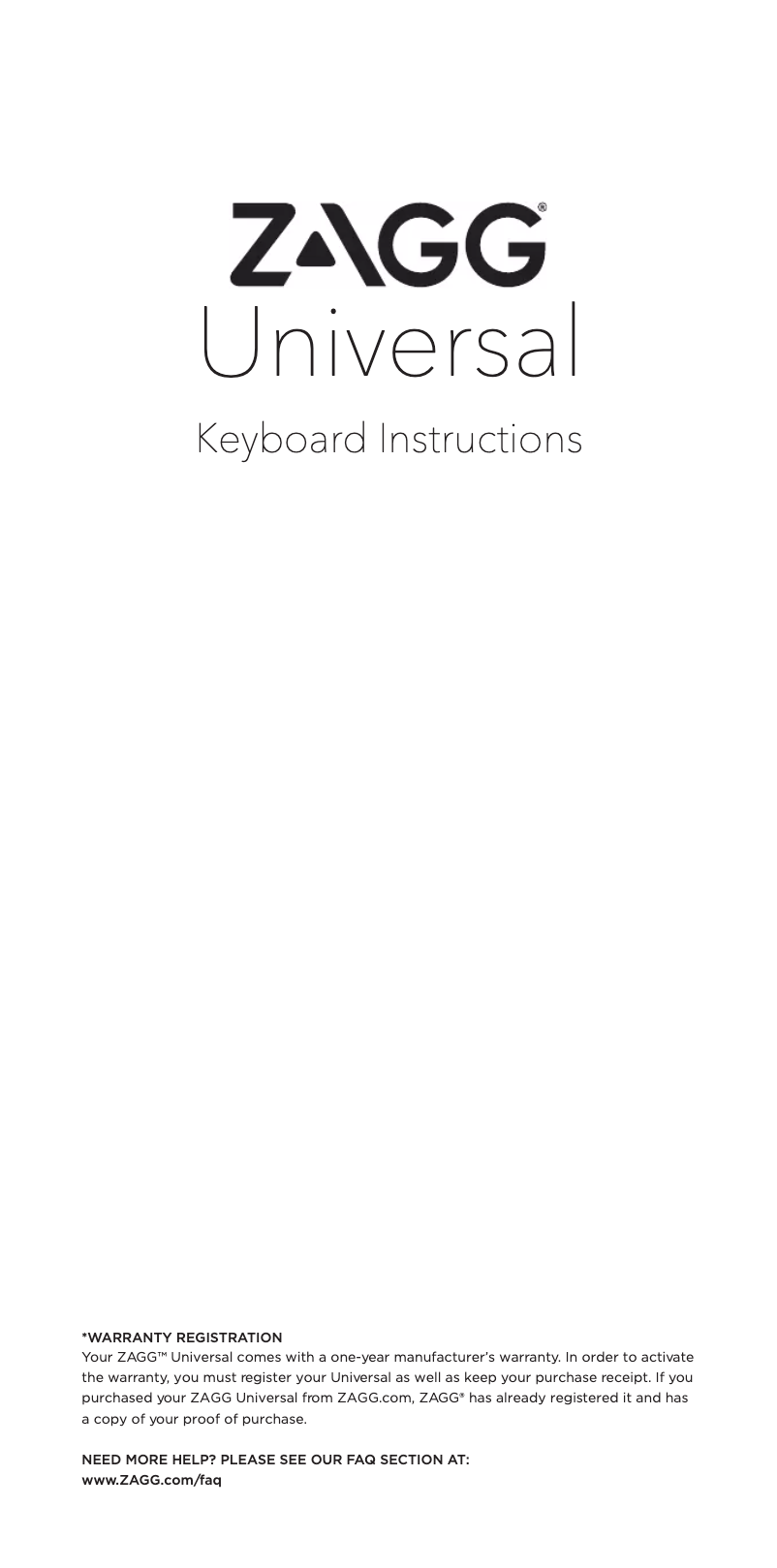 Página 1 del manual Manual de usuario Zagg Universal