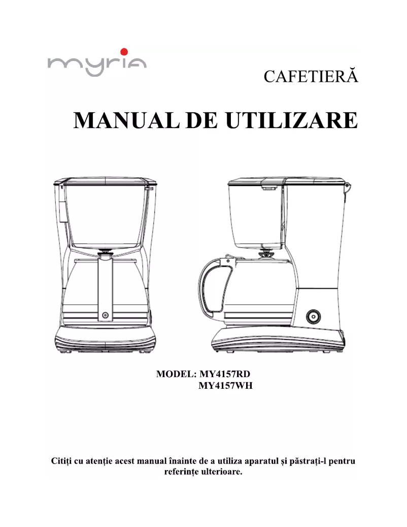 Page n°1 - Manuel utilisateur Myria MY4157D