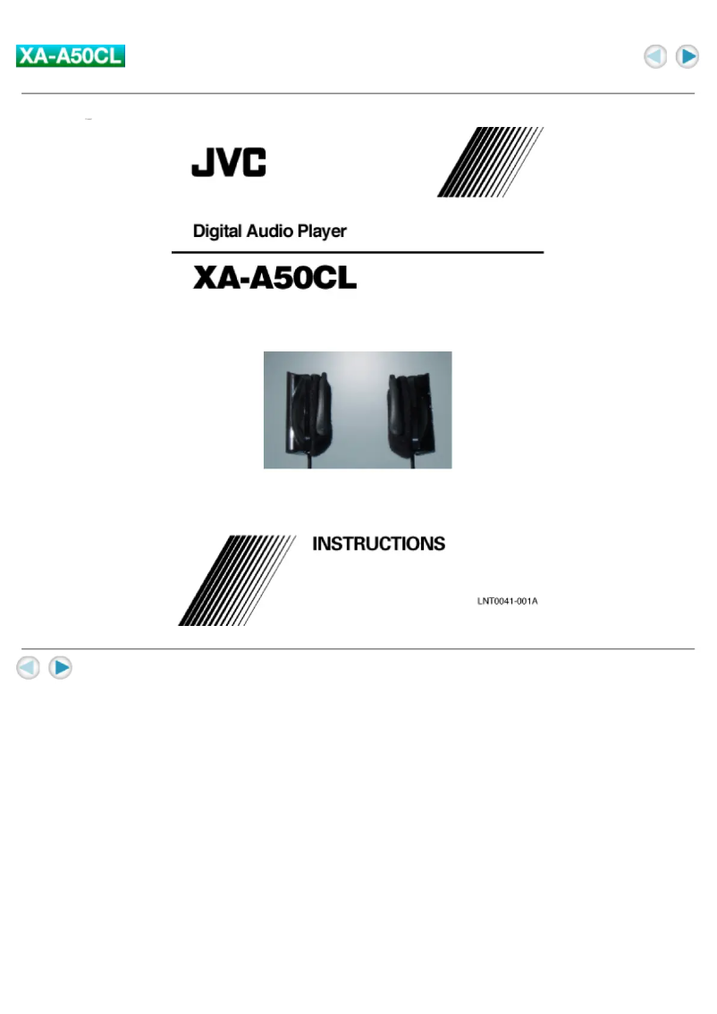 First page image of the manual for XA-A50CL