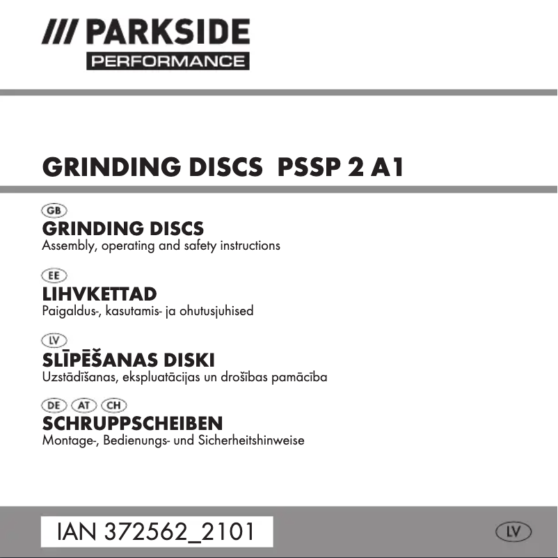 Page n°1 - Manuel utilisateur Parkside PSSP 2 A1