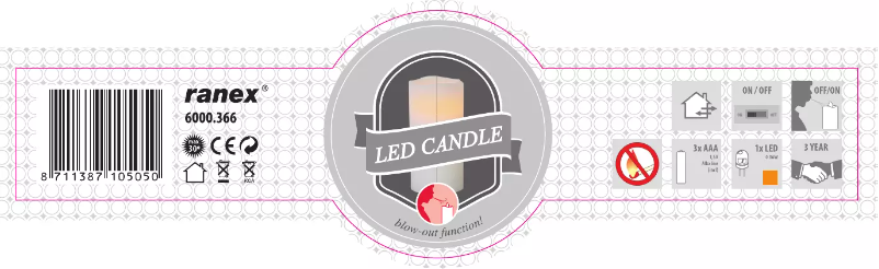 Image de la première page du manuel de l'appareil Led Candle 6000.366