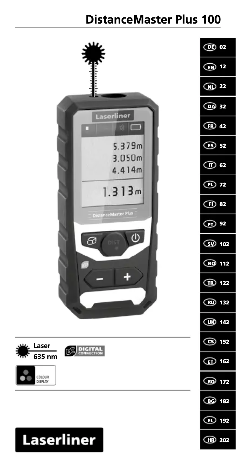 Image de la première page du manuel de l'appareil DistanceMaster Plus