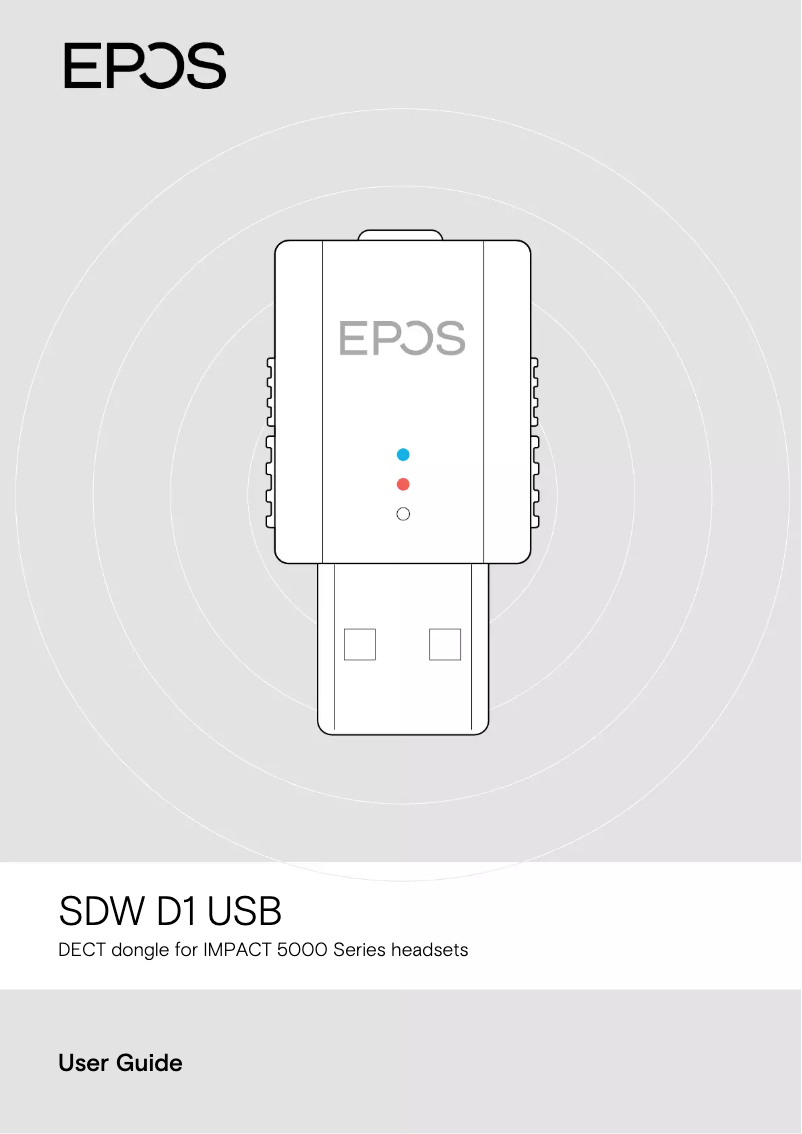 Page n°1 - Manuel utilisateur Sennheiser EPOS SDW D1 USB