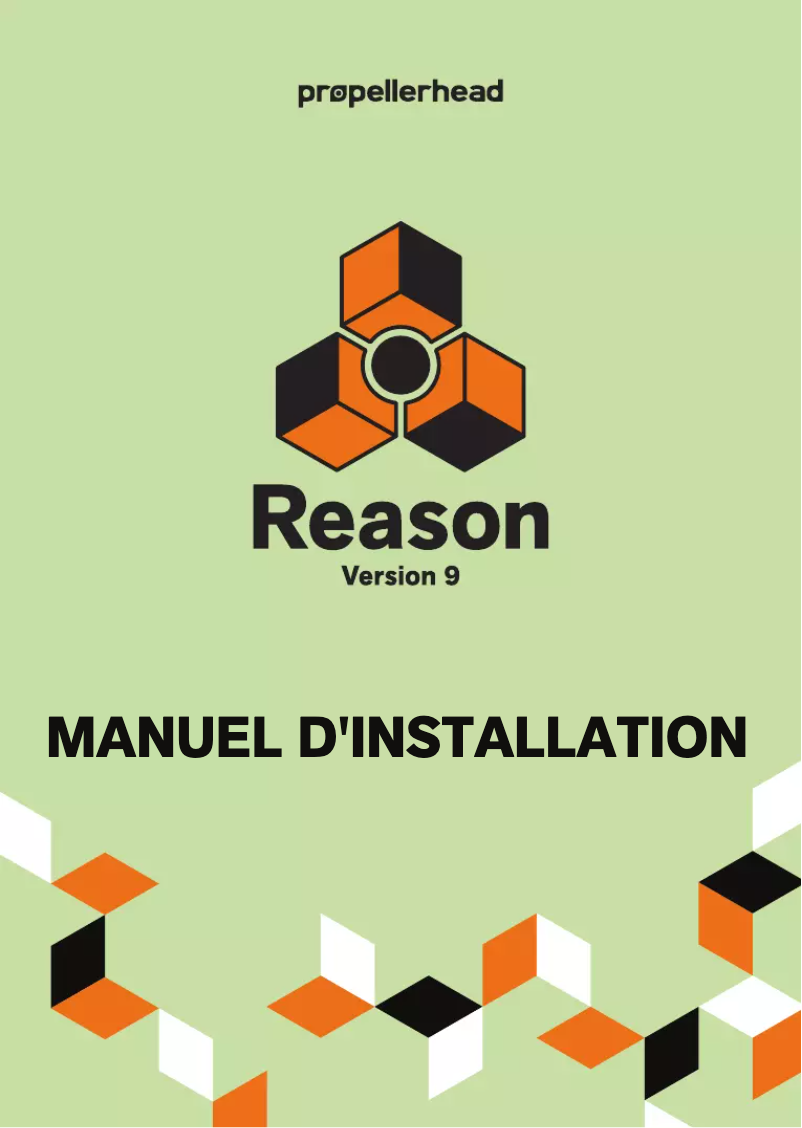 Página 1 del manual Guía de instalación Propellerhead Reason 9.0