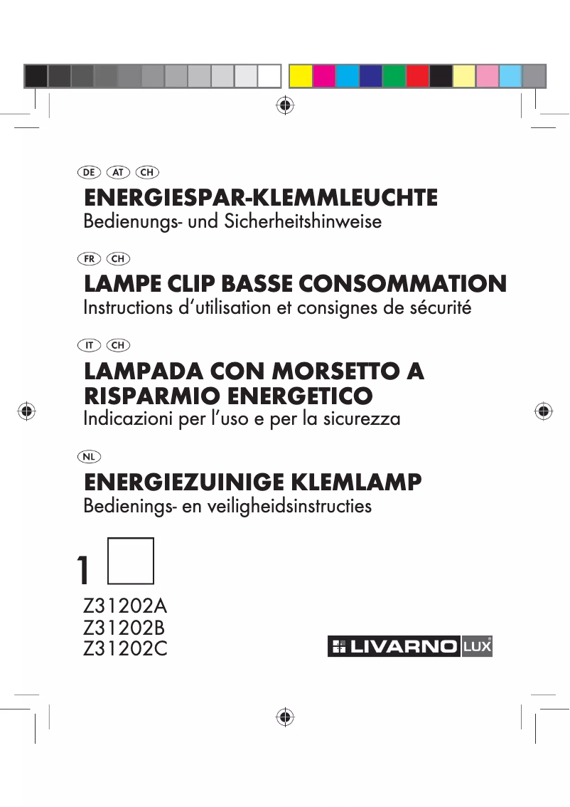 Page 1 de la notice Manuel utilisateur Livarno Lux Z31202A