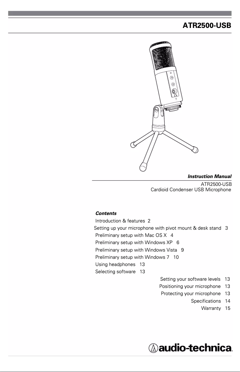 Imagen de la primera página del manual del dispositivo ATR2500-USB