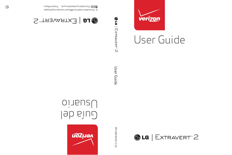 Page 1 de la notice Manuel utilisateur LG Extravert 2
