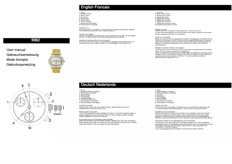 Page n°1 - Manuel utilisateur Davis 9982