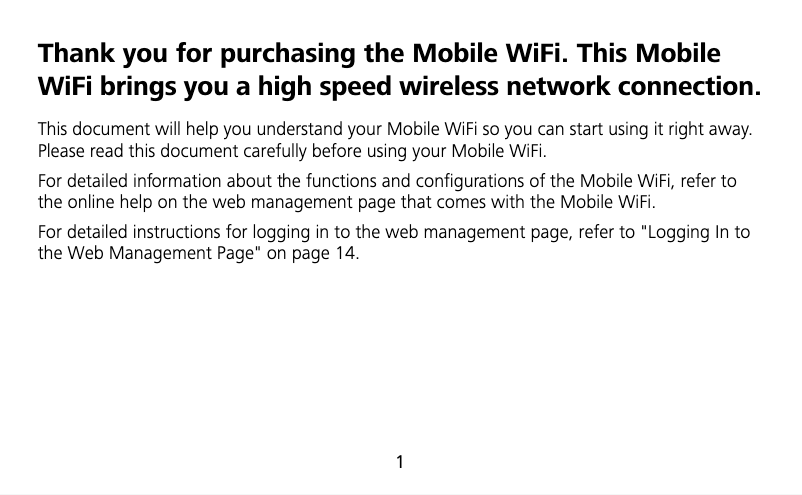 Page 1 de la notice Manuel utilisateur Huawei E5151